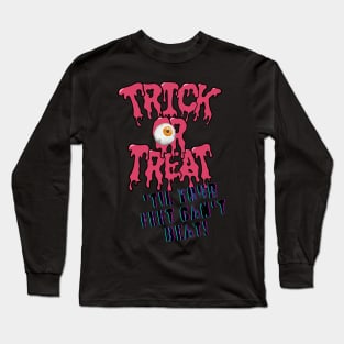 Trick or Treat for Halloween in dark pink Long Sleeve T-Shirt